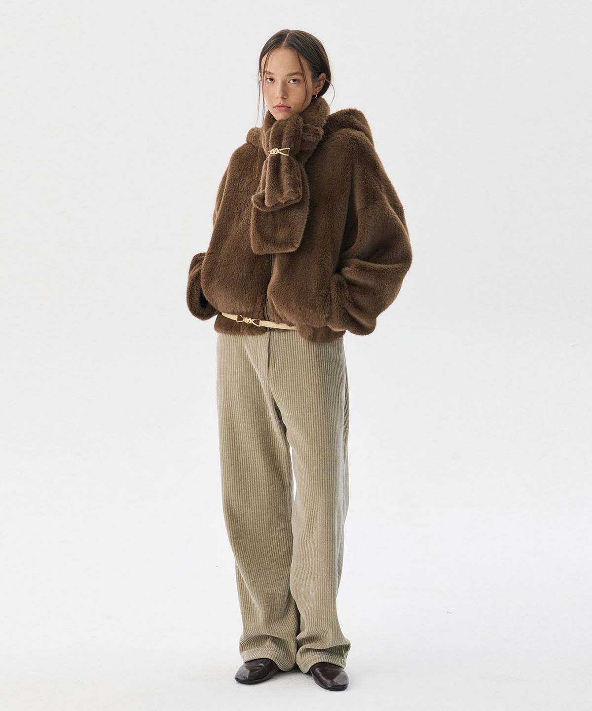 분더캄머(WNDERKAMMER) Reversible Mink fur Jumper_Brown(리버시블 밍크 퍼 점퍼_브라운)
