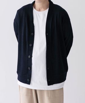 모노 링클프리 골지 브이넥 가디건 [M-6XL]