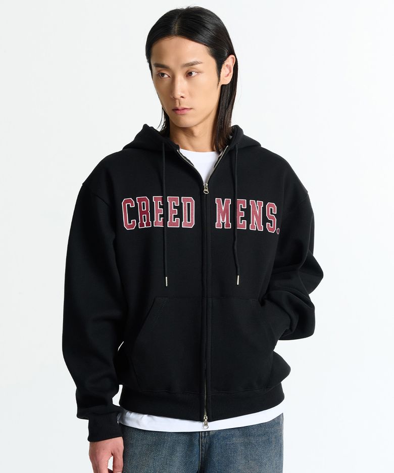 CREEDMENS Big Logo 2-WAY 후드 집업(Black)
