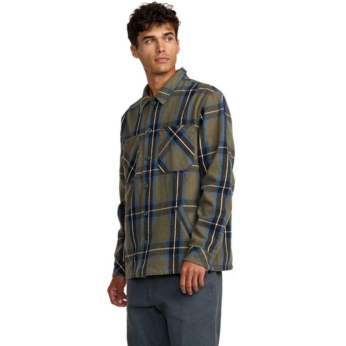 루카(RVCA) FLIGHT RISK 셔츠 자켓 (VF31JK024DGN)