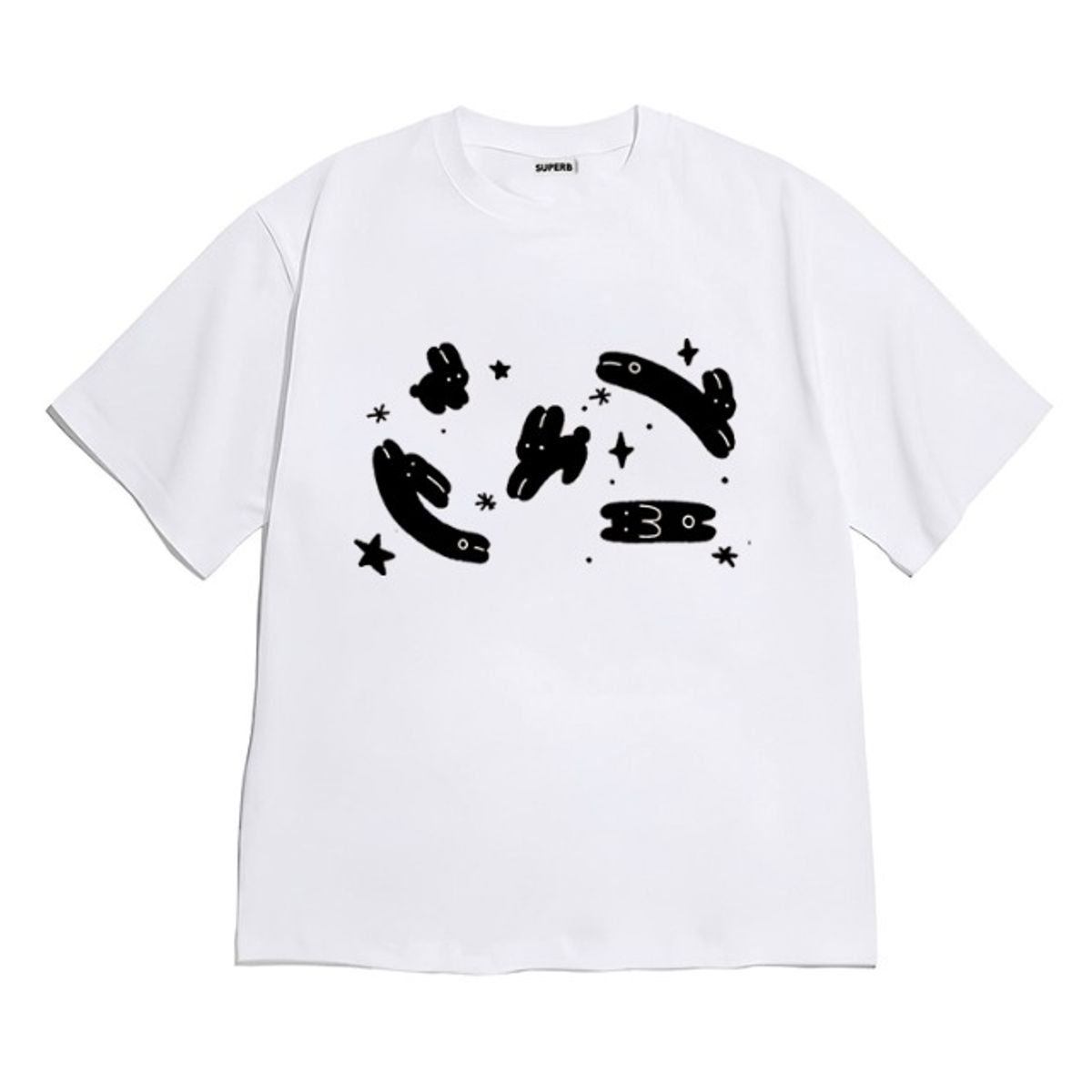 8톤트럭케이스(8TONTRUCK) [반팔티셔츠 와글토끼]남여공용 오버핏