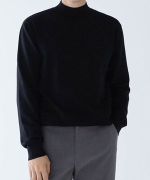 모노 비스코스 하프넥 니트 [M-6XL]