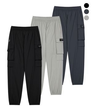 [2PACK] 스트레치 4포켓 카고 조거 팬츠 러닝 운동 등산 바지 M (3컬러)