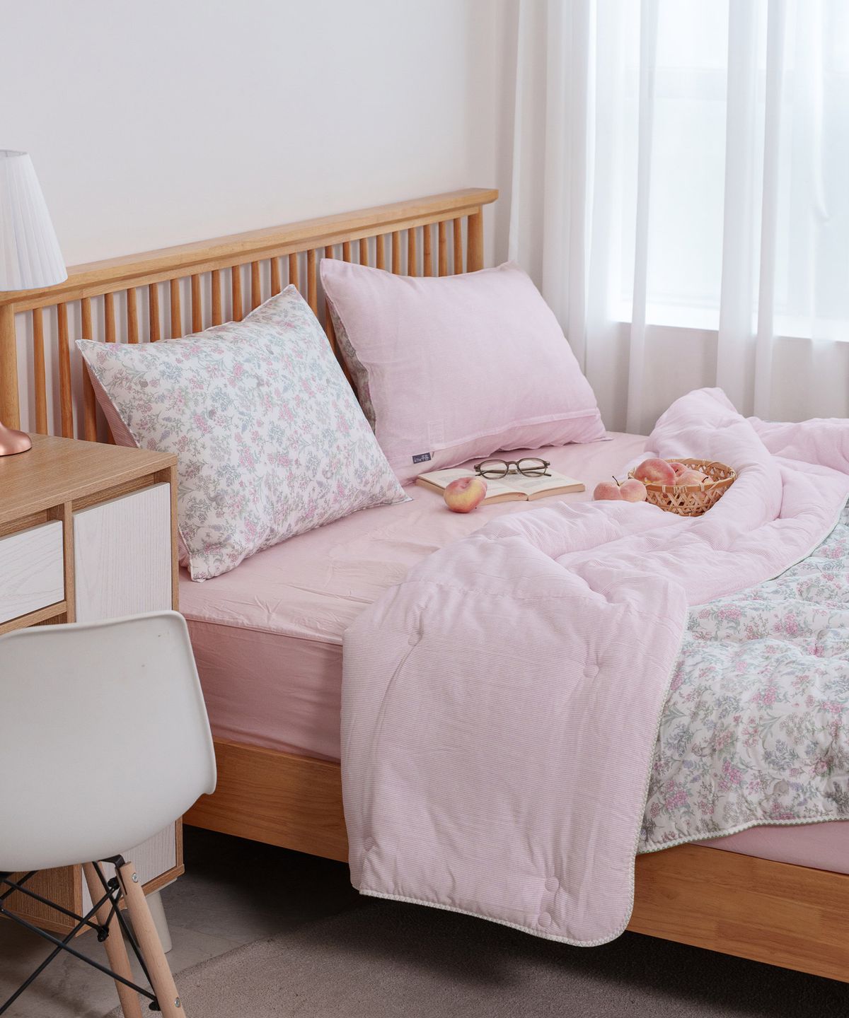 샤이닝홈(SHININGHOME) 더블리 플로리팜 모달 차렵이불 SS/Q 2size 2컬러