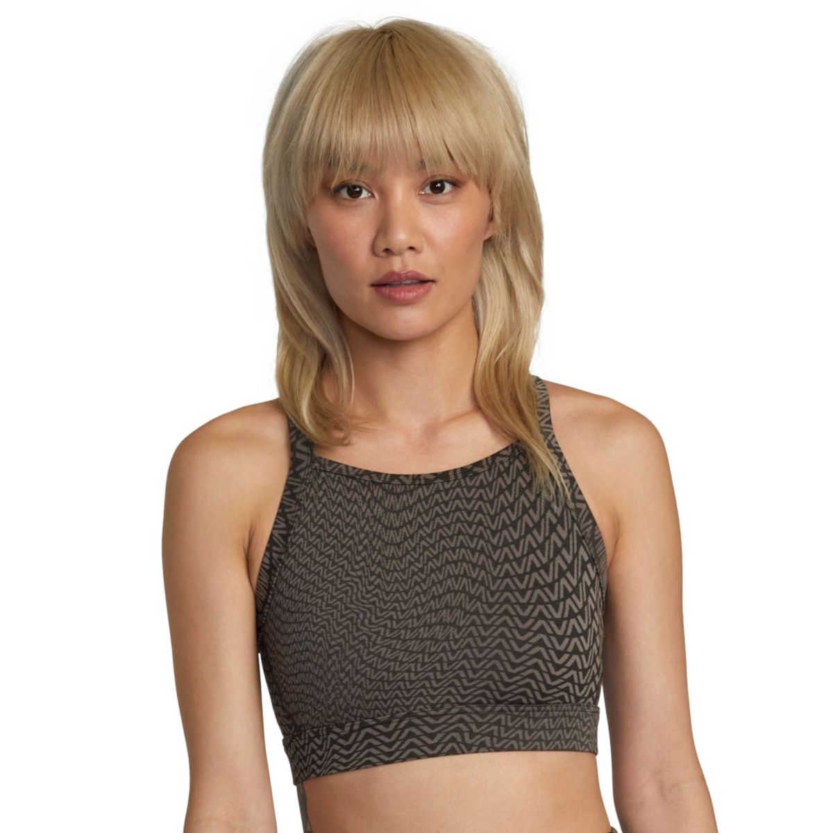 루카(RVCA) 여성 자카드 하이 임팩트 브라탑 (VE31SL803CSD)