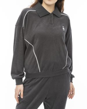 여성 차콜 ALL-TIME 모던 폴로 티셔츠(VE11FH319PTK)