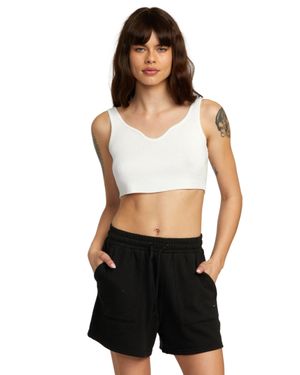 여성 블랙 허리 조절 라운지웨어 숏츠(VE11WK308RVB)