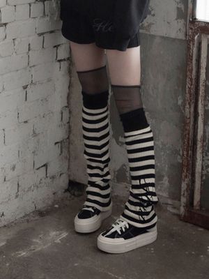 갤 루즈 레그 워머 (크림 블랙)