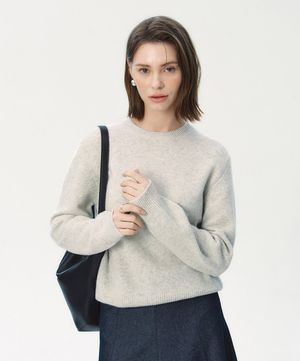 크루넥 세미 슬림핏 스웨터_4colors