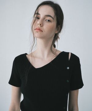 언발란스 니트_블랙