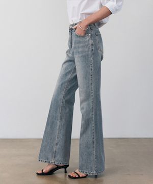 세미 부츠컷 데님 팬츠_더스티블루