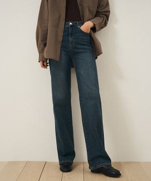 스트레이트 스판 데님 팬츠