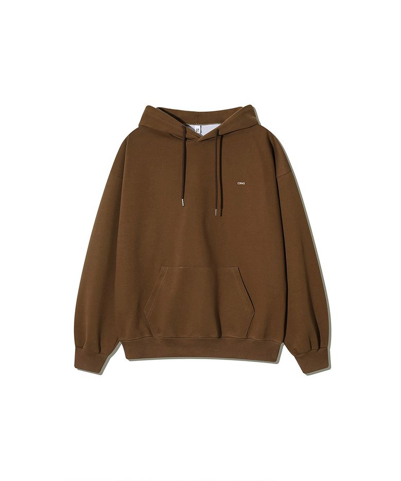 [기모/논기모] crms 마이크로 로고 후드티(Brown)