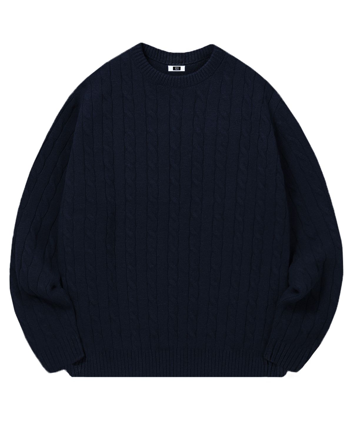 랜덤오프(RANDOMOFF) [Unisex] RÉSERVE CABLE OVER FIT KNIT [NAVY]