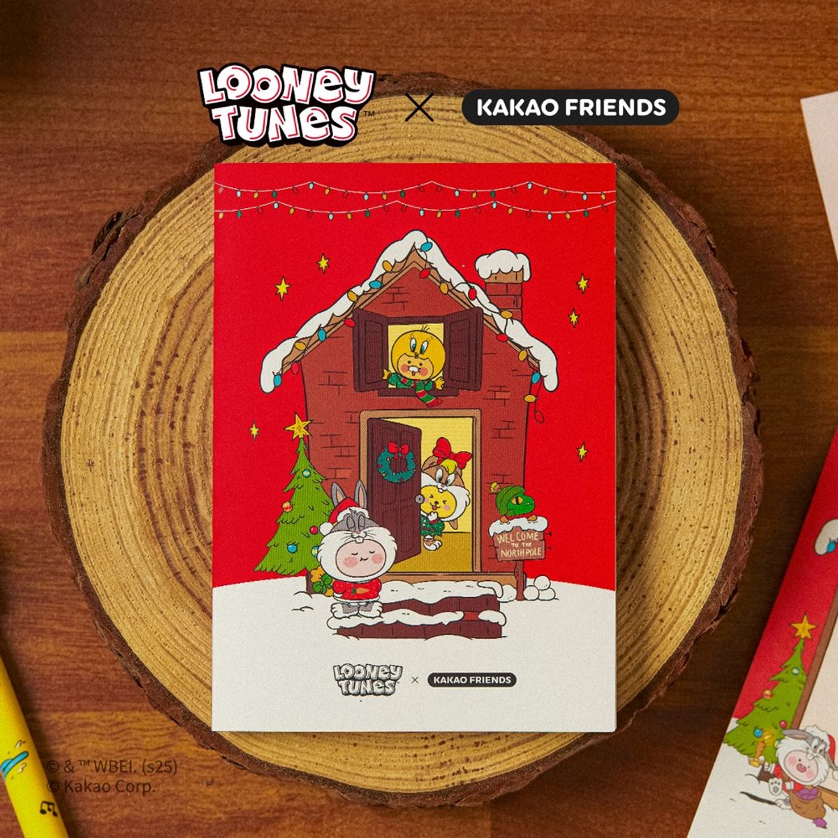 카카오프렌즈(KAKAO FRIENDS) 루니툰즈X카카오프렌즈 북타입 점착 메모지_프렌즈