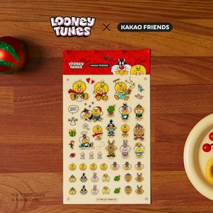루니툰즈X카카오프렌즈 금박 투명스티커_프렌즈