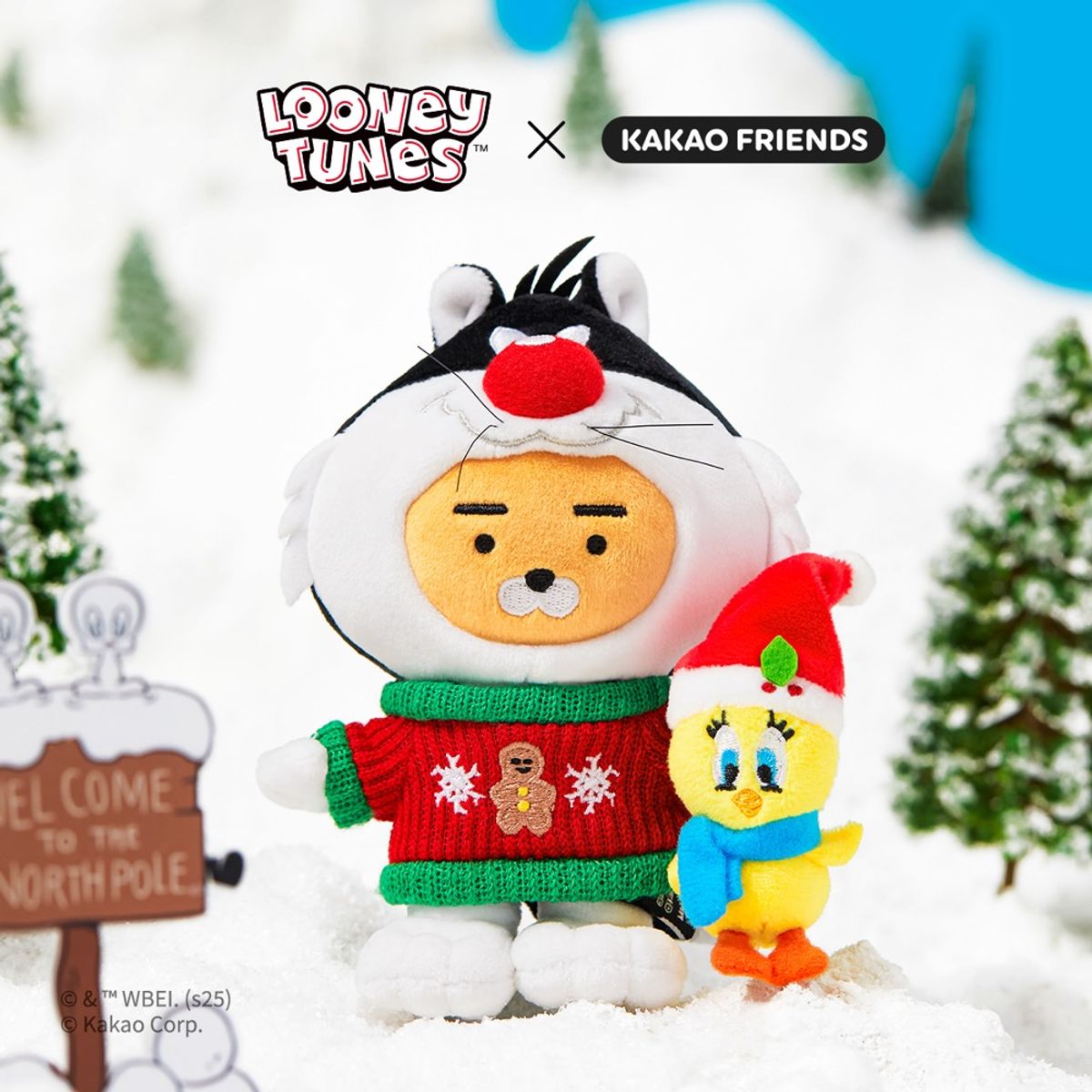 카카오프렌즈(KAKAO FRIENDS) 루니툰즈X카카오프렌즈 실베스터 키링인형_리틀라이언