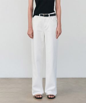 클래식 코튼 데님 팬츠_오프화이트