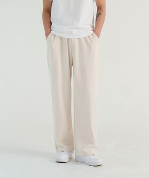 [기모ver.]라이트 소프트 밴딩 와이드 팬츠(Ivory)