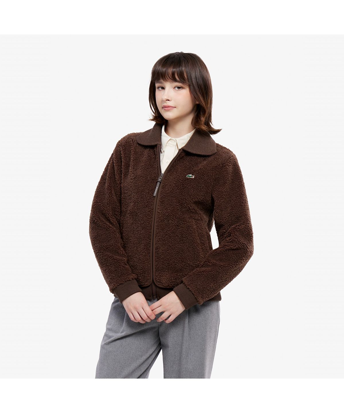 라코스테(LACOSTE) 여성 쉐르파점퍼 SF210E-55N SKB