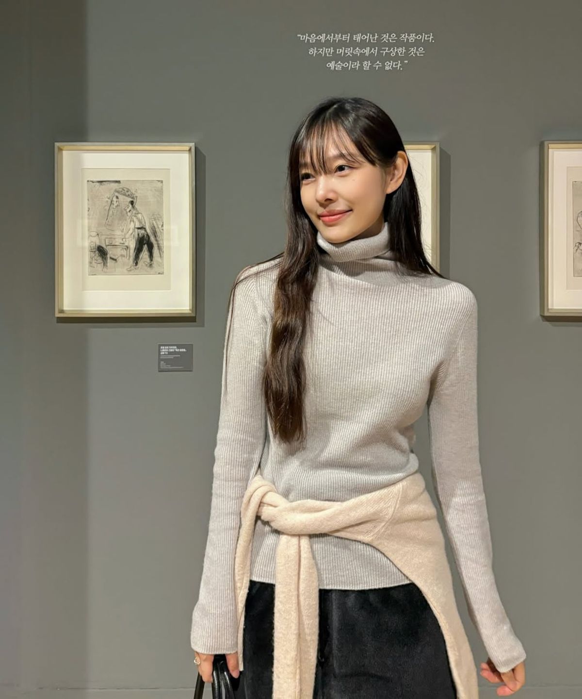 아위(AHWE) WOOL TURTLENECK PULL-OVER_L GREY