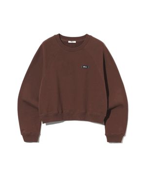 여성 데일리 스몰로고 크롭 스웻셔츠[BROWN](UBALT52)