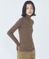 Every Day Angora Stripe Turtle-neck T-shirt_CTT395(Brown)