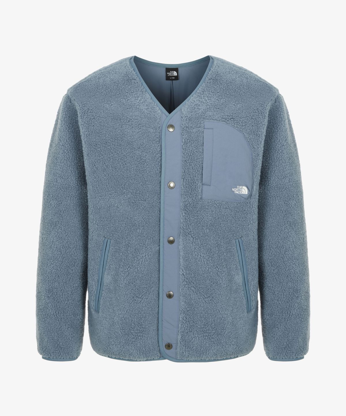 노스페이스(THE NORTH FACE) NJ4FR57C 테디 플리스 가디건 GRAYISH_BLUE