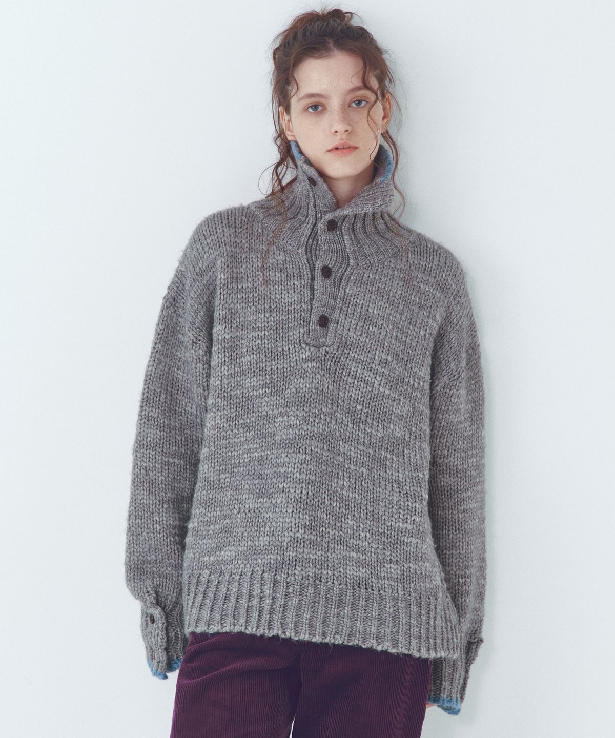 씨타(CITTA) Wool High-neck Heavy Knit_CTK254(Grey)