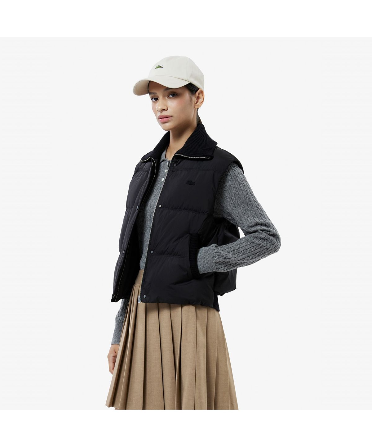 라코스테(LACOSTE) 여성 스웨터 카라 다운베스트 BF421E-55N 031