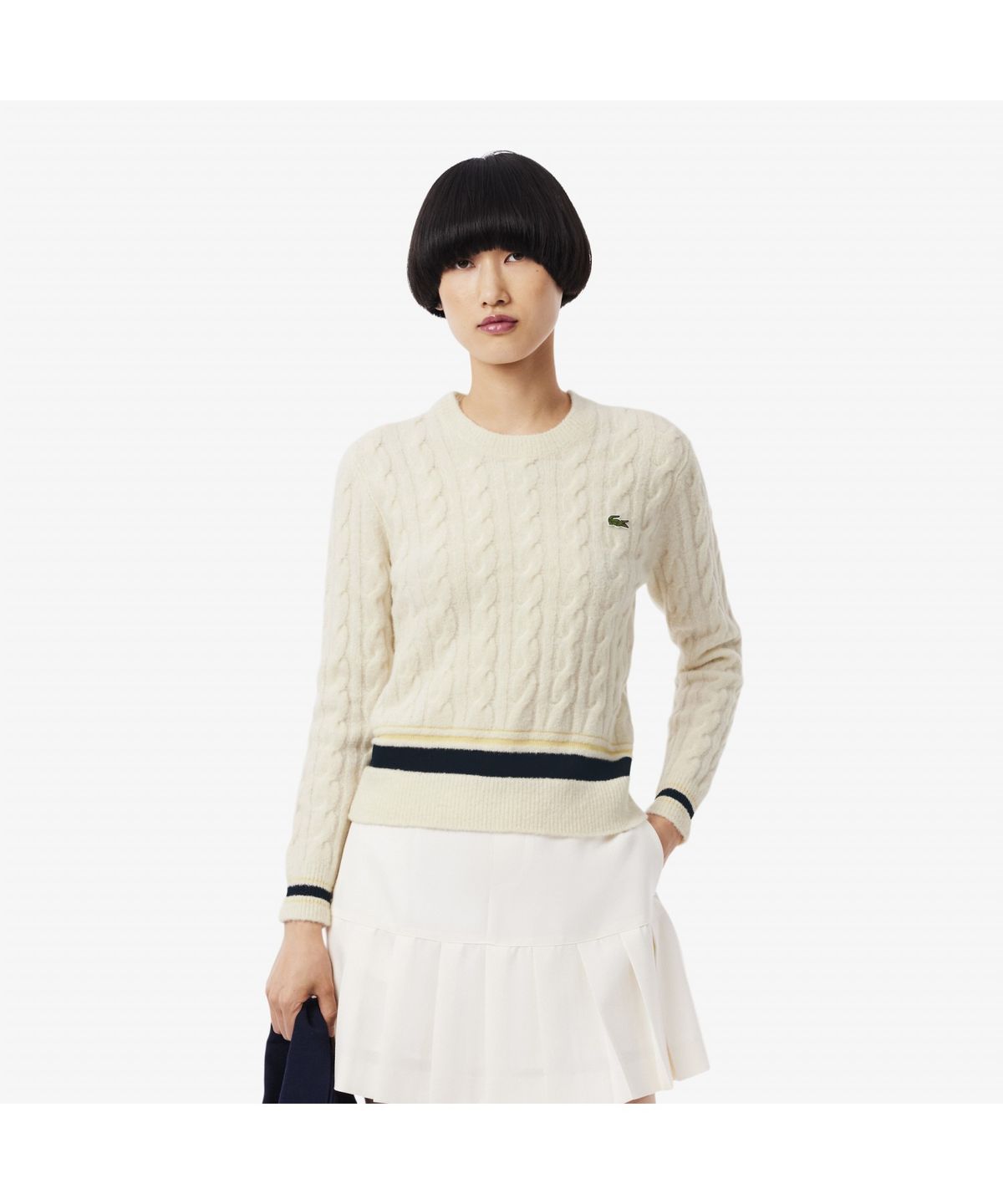 라코스테(LACOSTE) 여성 티핑포인트 케이블 스웨터 AF4159-55N XFJ
