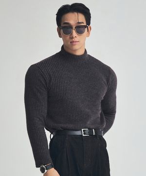 헤비웨잇 머슬 풀커버 폴라티 차콜