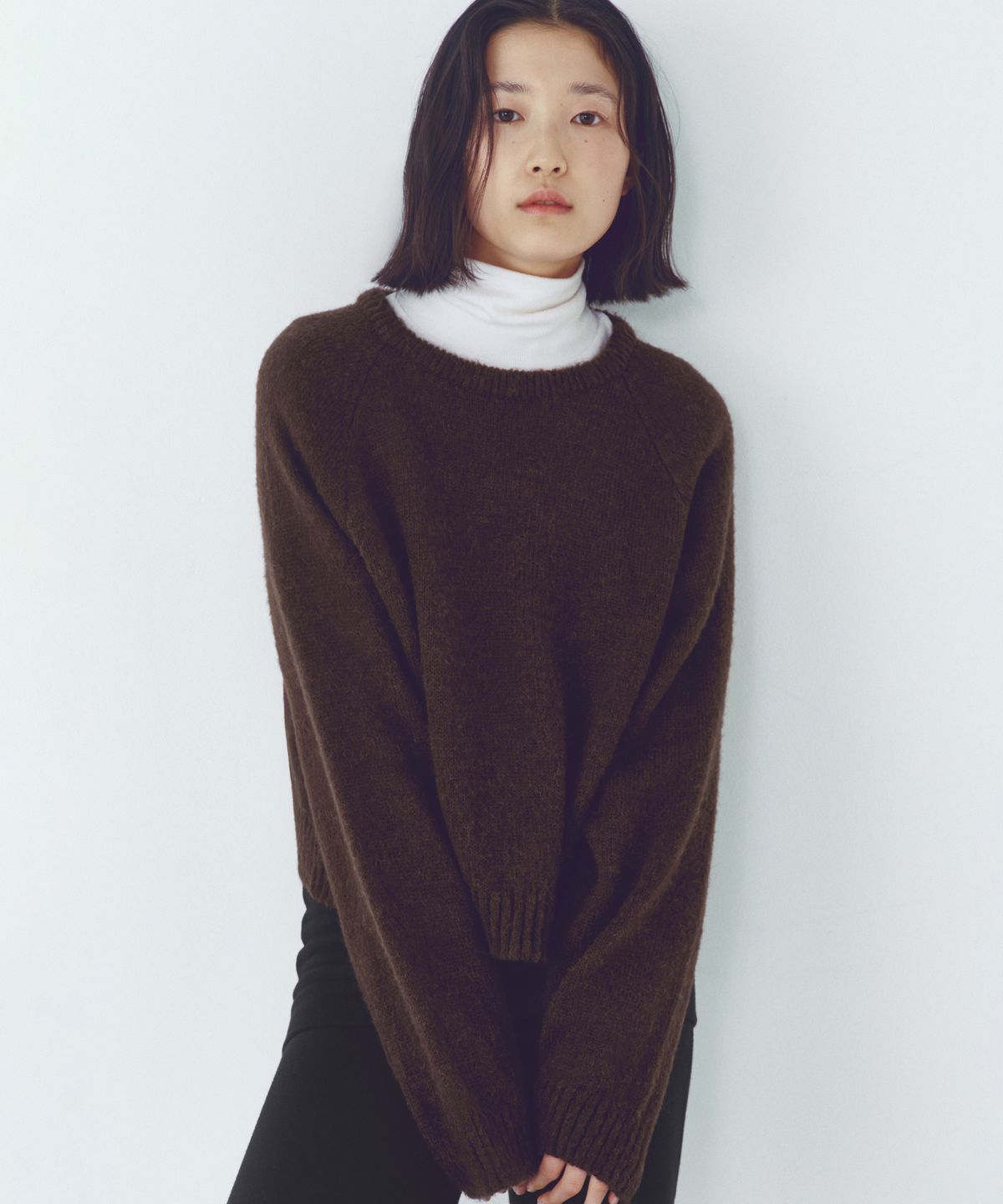 씨타(CITTA) Essential Alpaca Wool Round Knit_CTK251(Brown)