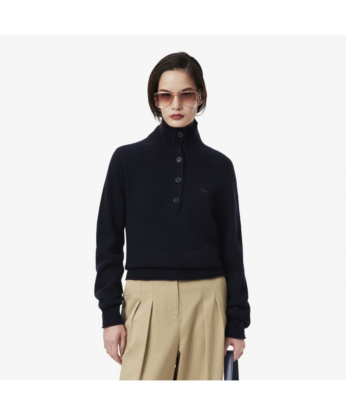 라코스테(LACOSTE) 여성 카디드울 하프버튼 스웨터 AF4010-55N 166