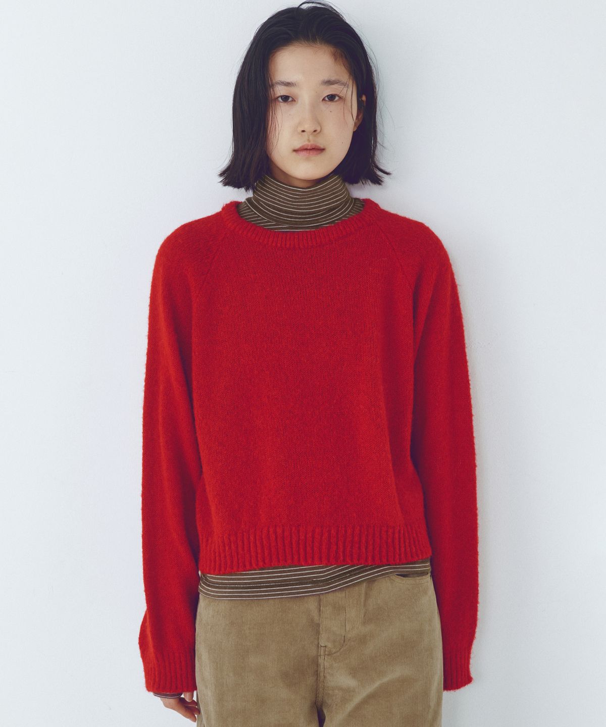 씨타(CITTA) Essential Alpaca Wool Round Knit_CTK251(Red)