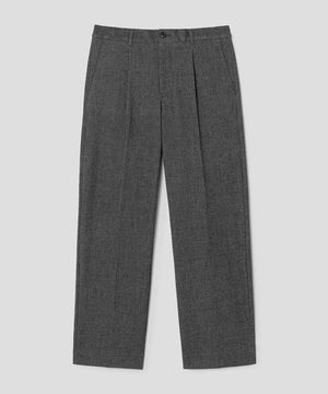 Regular Brushed Slacks Pants  Ash