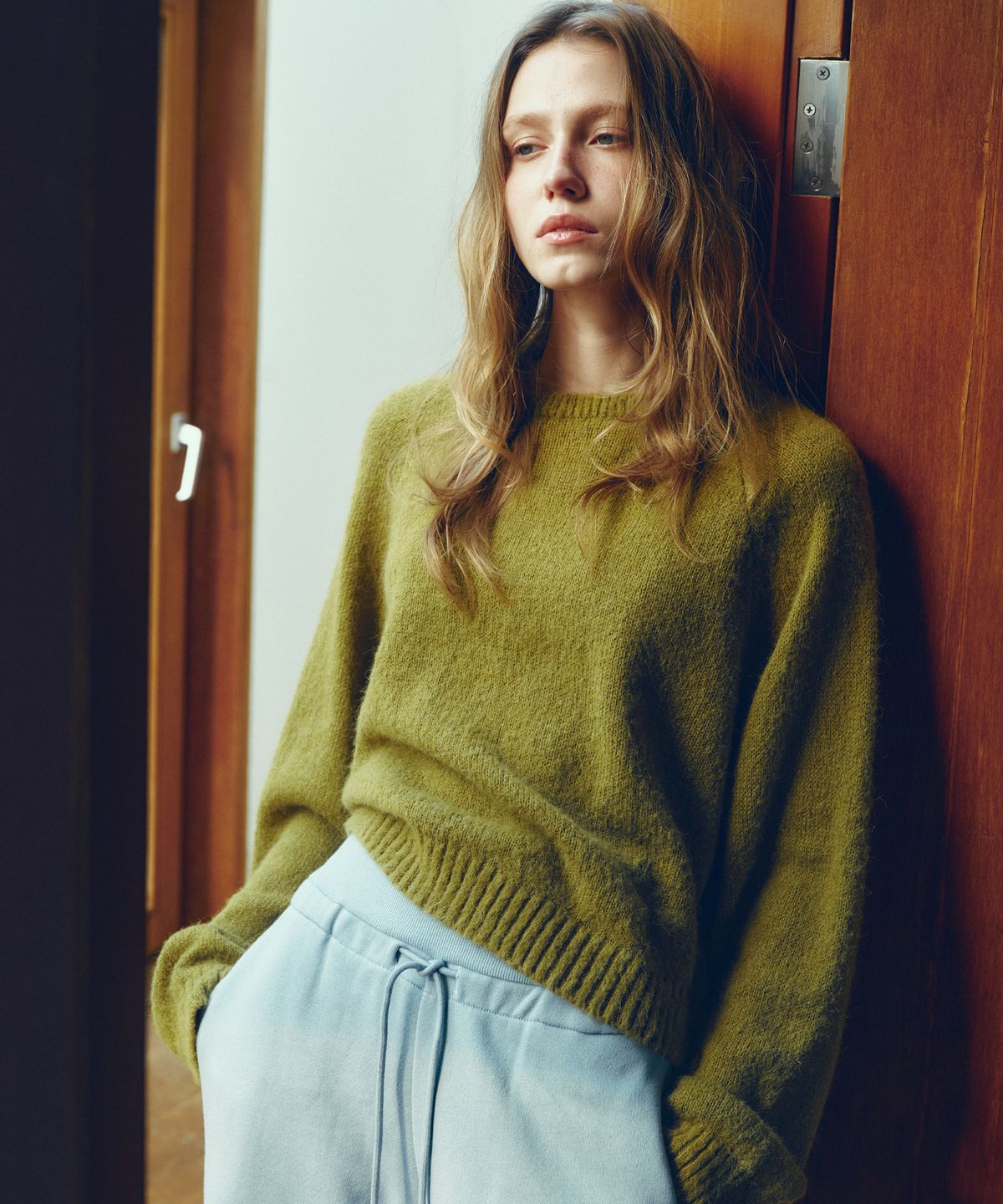 씨타(CITTA) Essential Alpaca Wool Round Knit_CTK251(Olive)