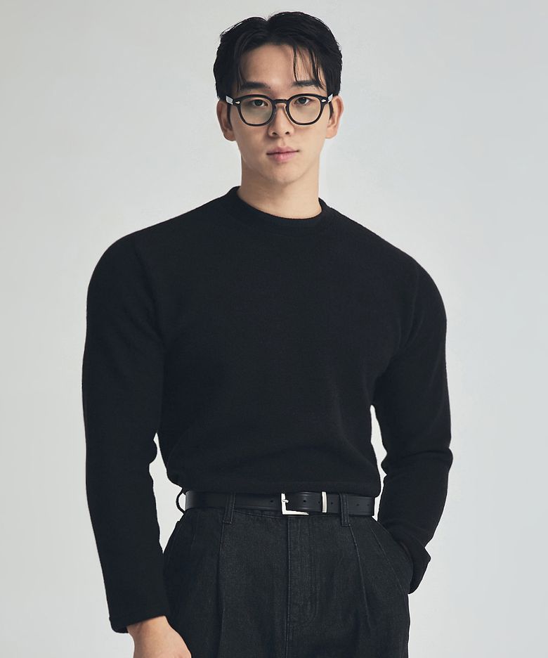 왕기모 케이블 머슬니트 블랙