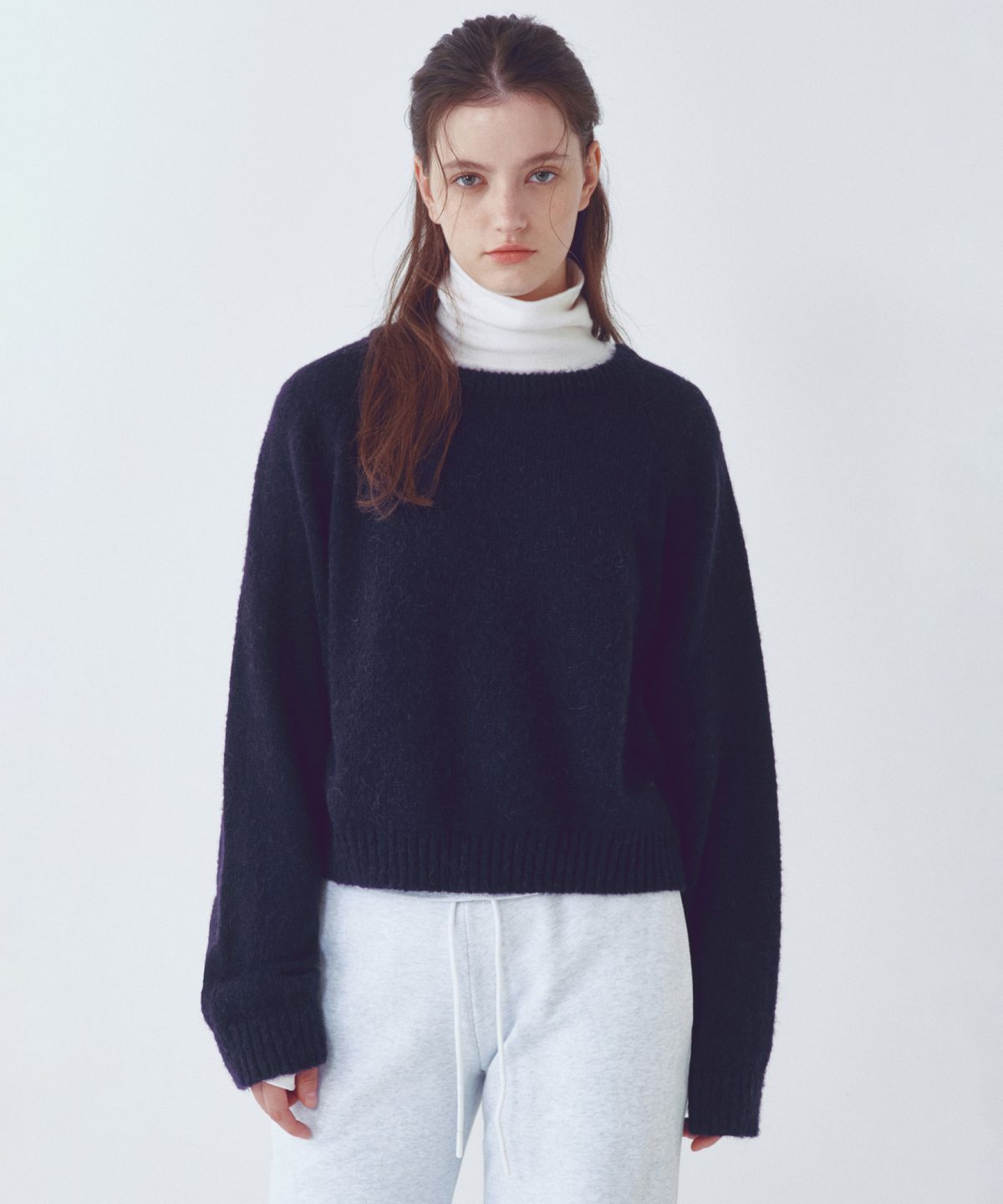 씨타(CITTA) Essential Alpaca Wool Round Knit_CTK251(Navy)