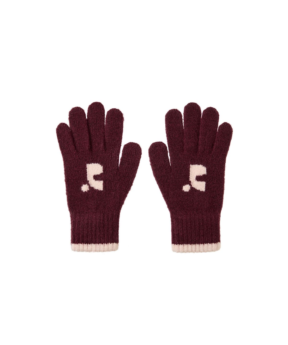 레스트앤레크레이션(REST&RECREATION) LOGO KNIT GLOVE - RED