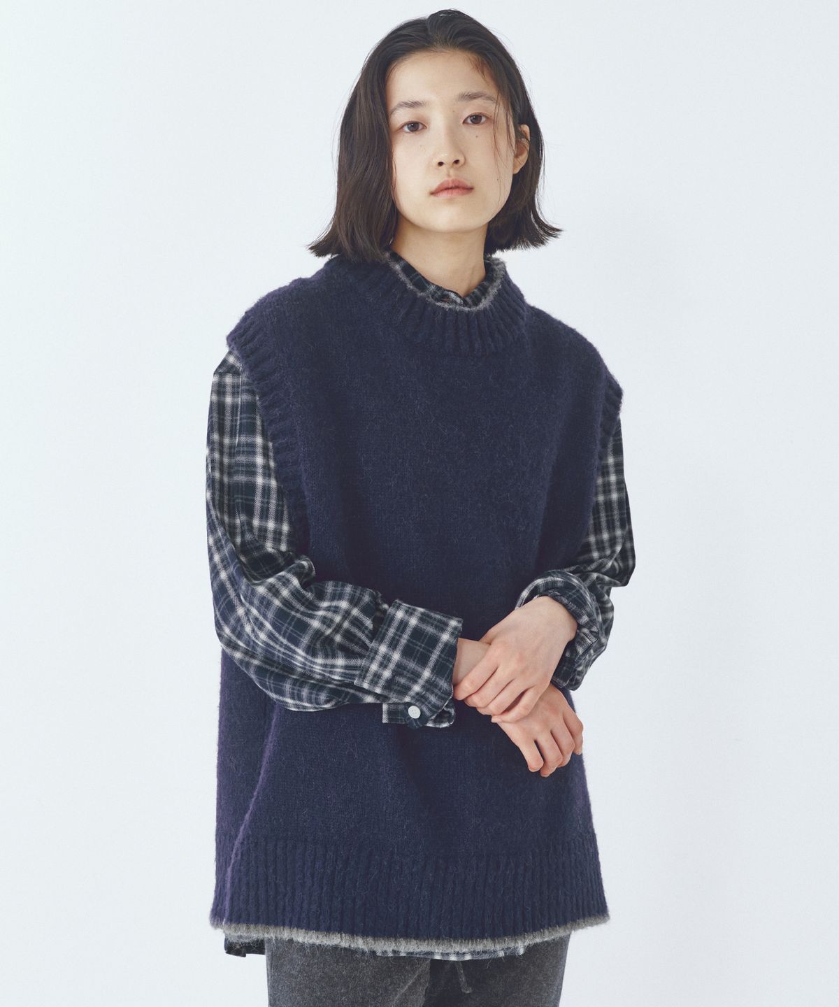씨타(CITTA) Alpaca Wool Knit Vest_CTK247(Navy)