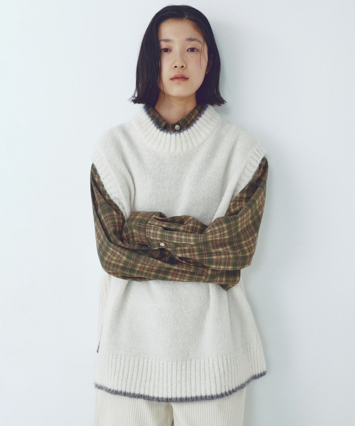 씨타(CITTA) Alpaca Wool Knit Vest_CTK247(White)