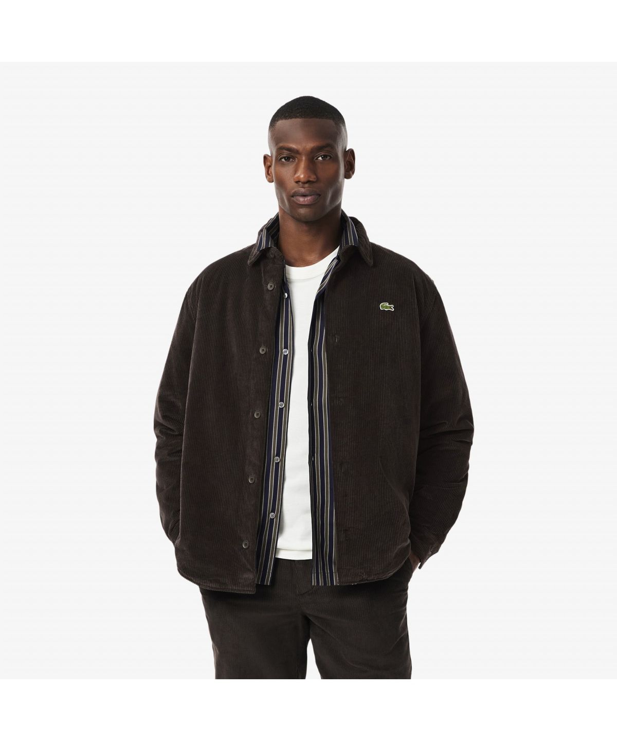 라코스테(LACOSTE) 남성 코듀로이 패딩 셔켓 CH7211-55N SKB