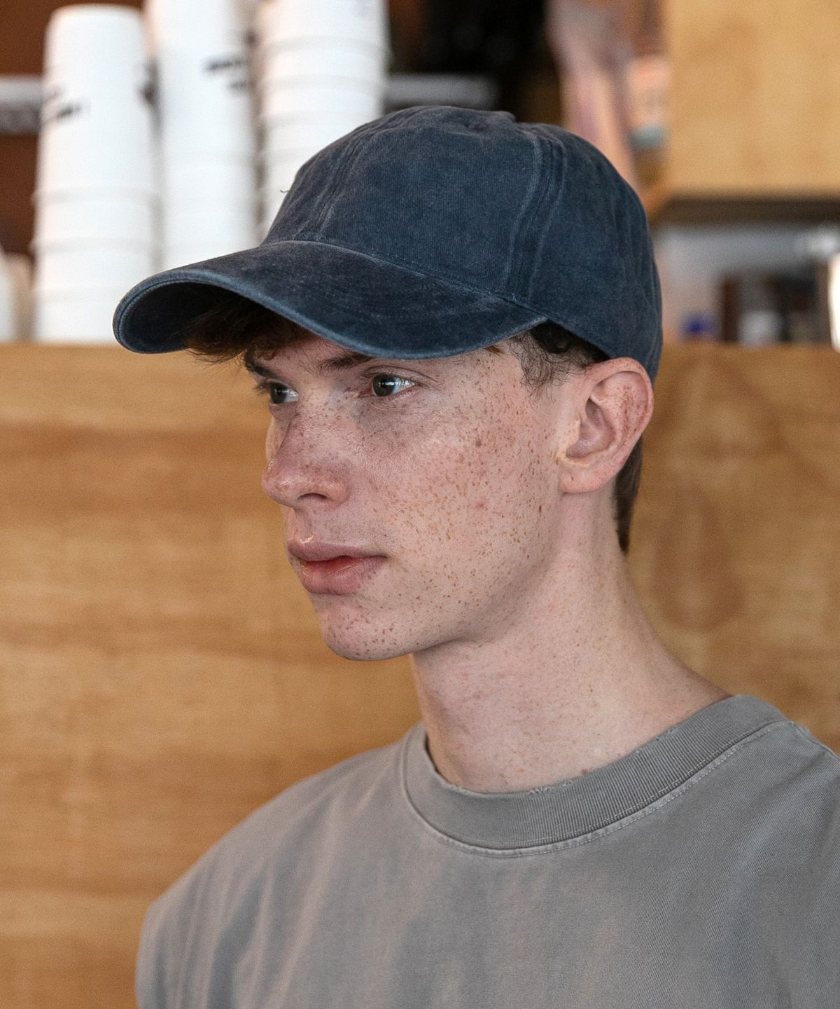 챕터(CHAPTER) STANDARD STONE-WASHED BALL CAP-네이비