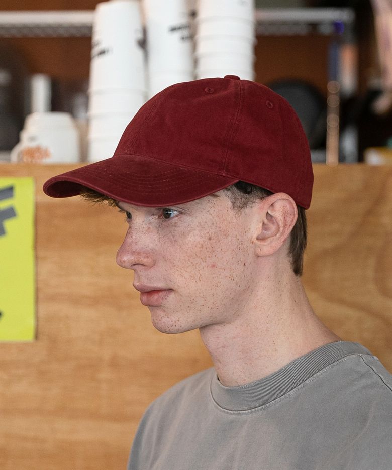 STANDARD CATION BALL CAP-레드와인