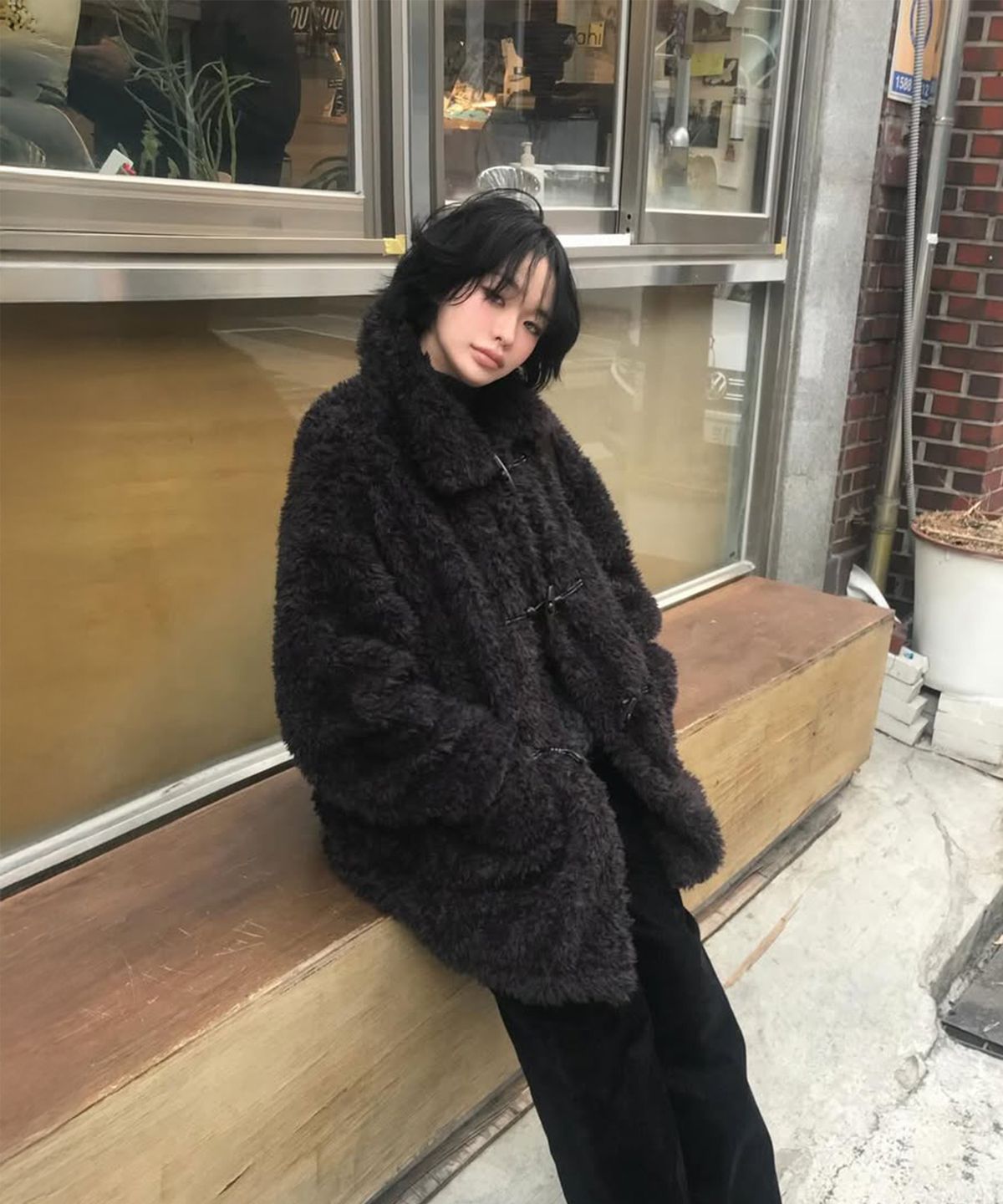 씨타(CITTA) Toggle Point Fur Coat_CTO149(3color)