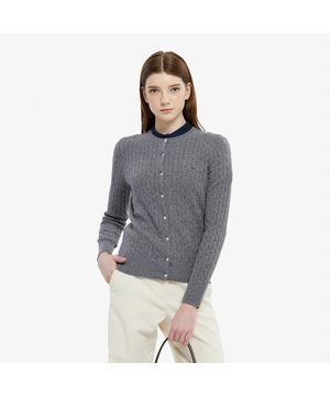 여성 케이블 크루넥 가디건 AF092E-55N CCA