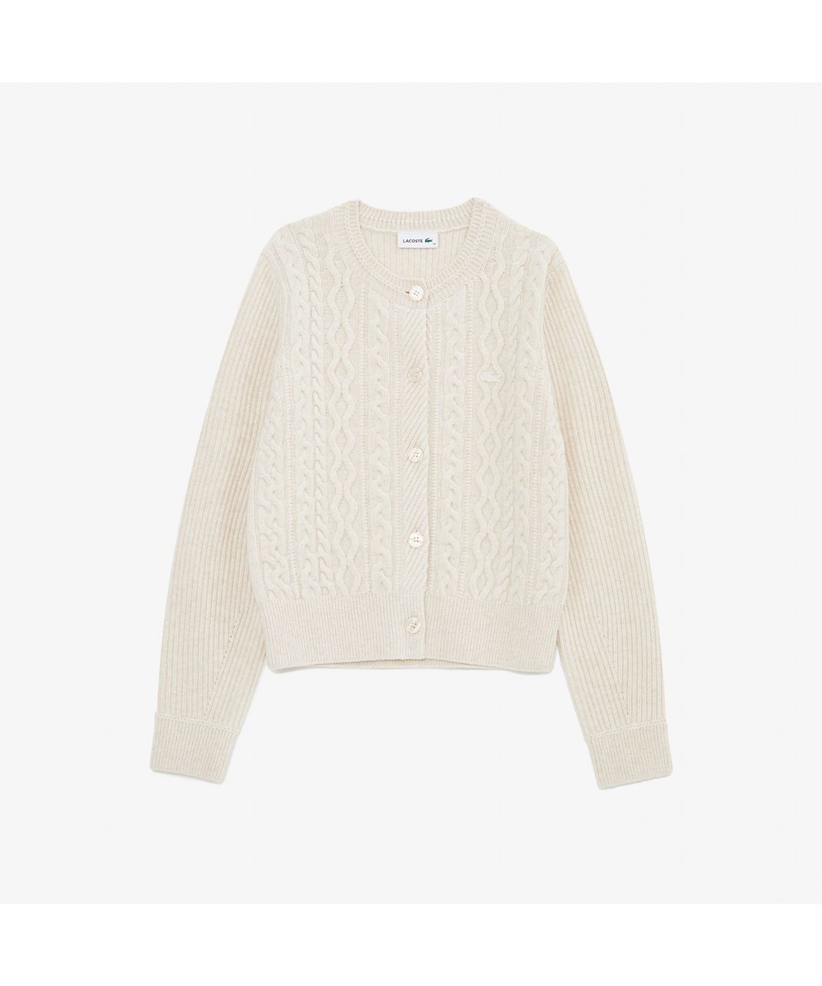 라코스테(LACOSTE) 여성 케이블 크롭 가디건 AF789E-55N XFJ
