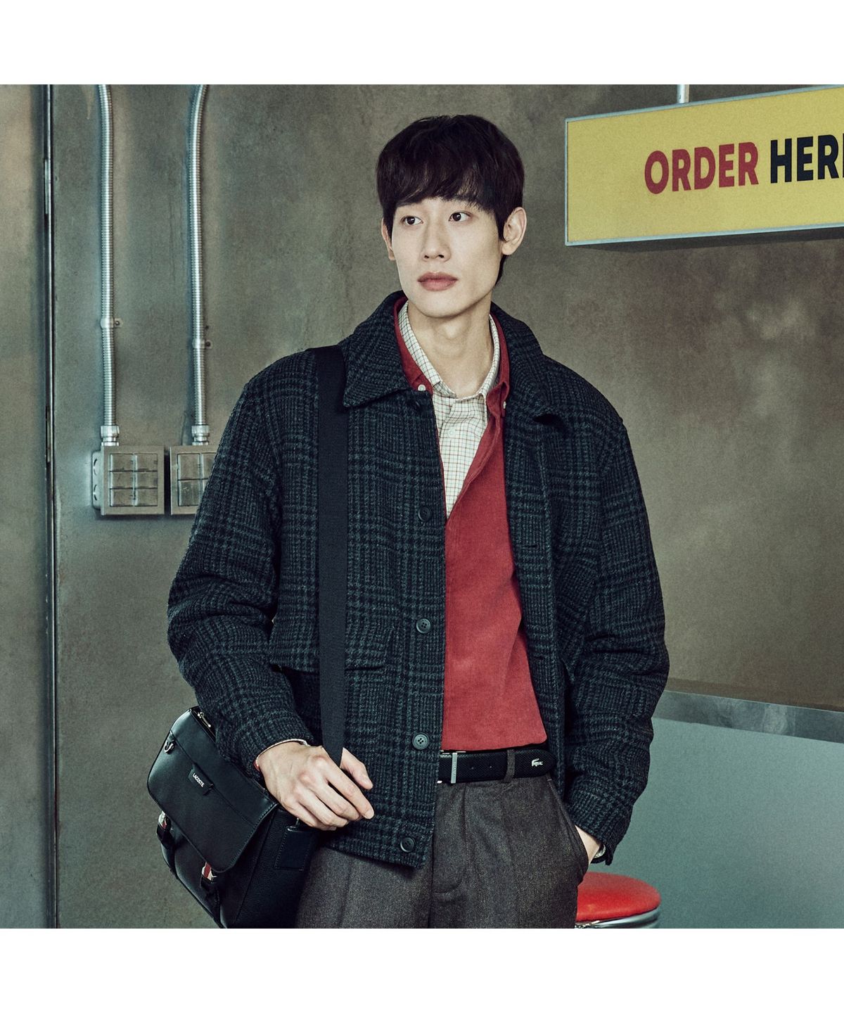 라코스테(LACOSTE) 남성 퀼팅 안감 울 드리즐러 자켓 BH533E-55N 050