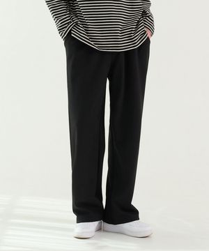 [기모ver.]라이트 소프트 밴딩 와이드 팬츠(Black)